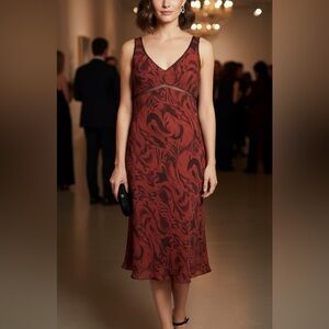 J. Crew Silk & Mesh 90s Style Slip Dress